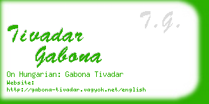 tivadar gabona business card